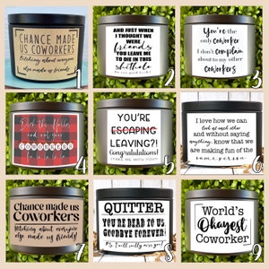 Build your own custom 8 oz scented candle coworker friend best friend at work work bestie Christmas gift