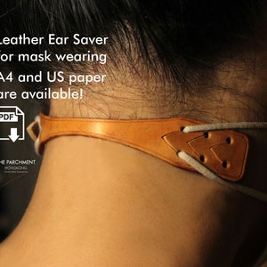 Easy Leather Ear Saver Pattern, Leather Template, Leather Tutorial, easy leather pattern