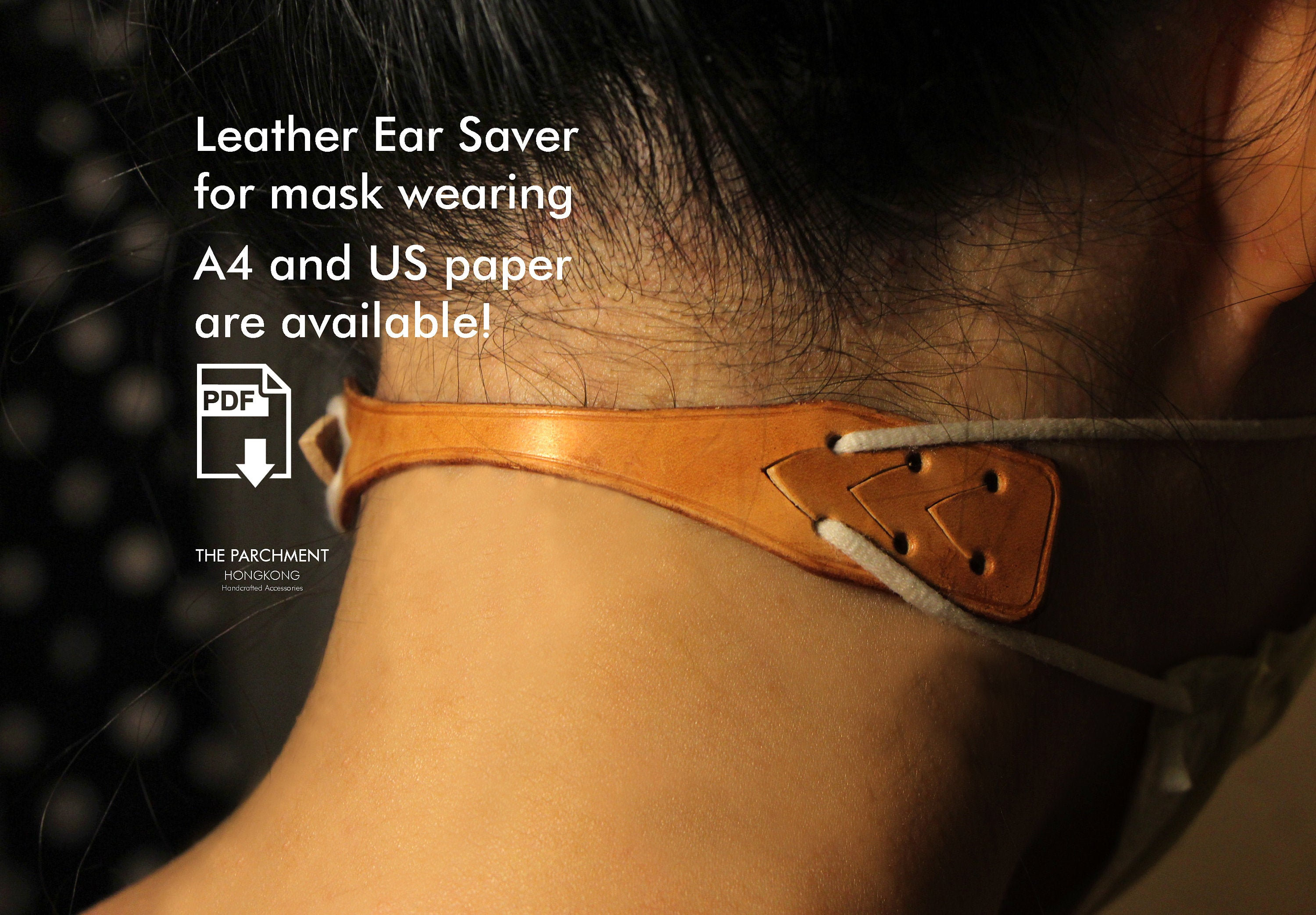 Leather Ear Saver Leather Patterns Leather Pdf Template Etsy UK