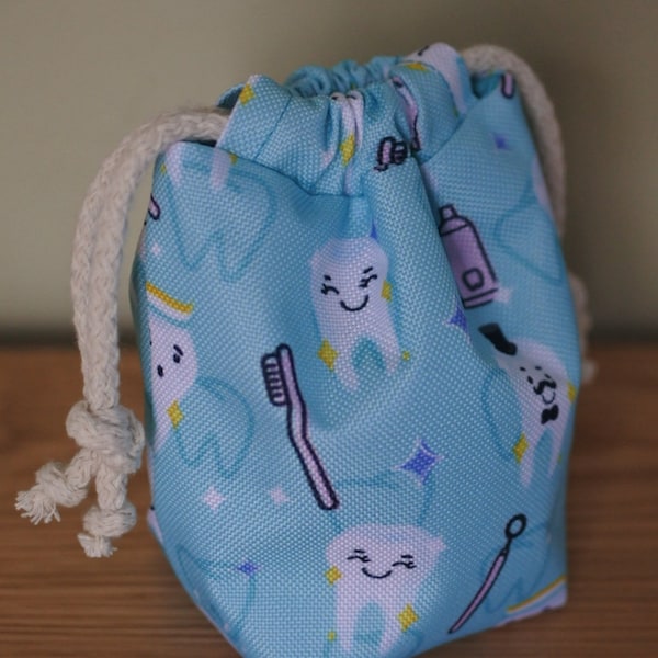 Reusable gift bag/pouch-Teeth. Tooth Fairy pouch