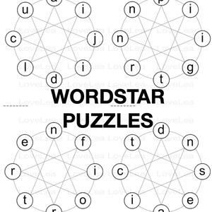 WordStart Puzzles 40 pages with answer- Puzzles for kids - Puzzles - Word - Words - Smart Puzzles - Puzzles for Adults - Word Puzzle - Pages