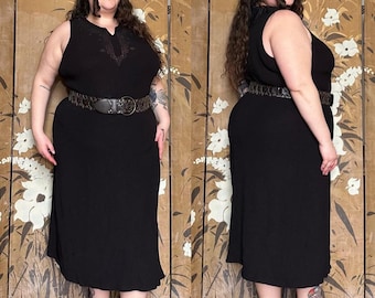 Avenue Black Midi Maxi Dress Size 18/20