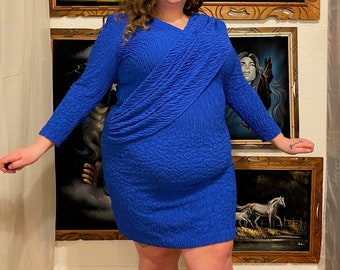 BBW in Blue Dress