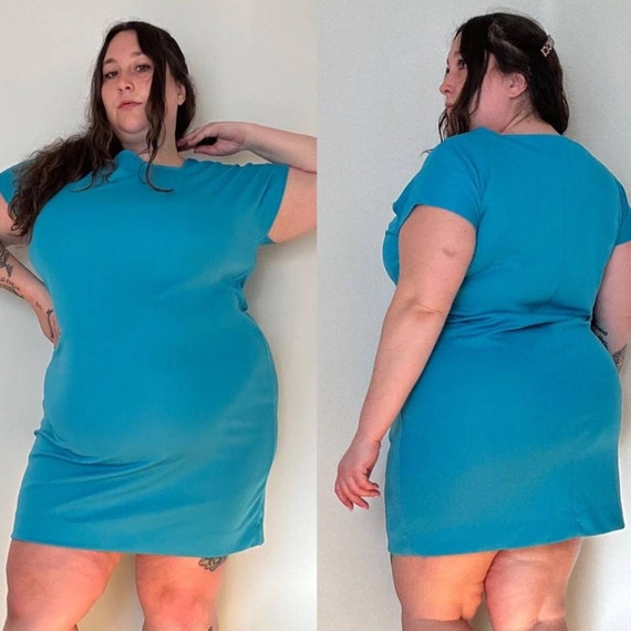 1960s cocktail dress plus size [Plus Size] Dark Green 1960s Rose Square Neck Swing Dress