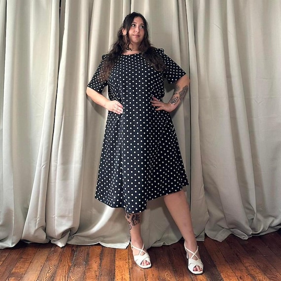 1980s Polka Dot Midi Dress, Plus Size Vintage 3X - Etsy