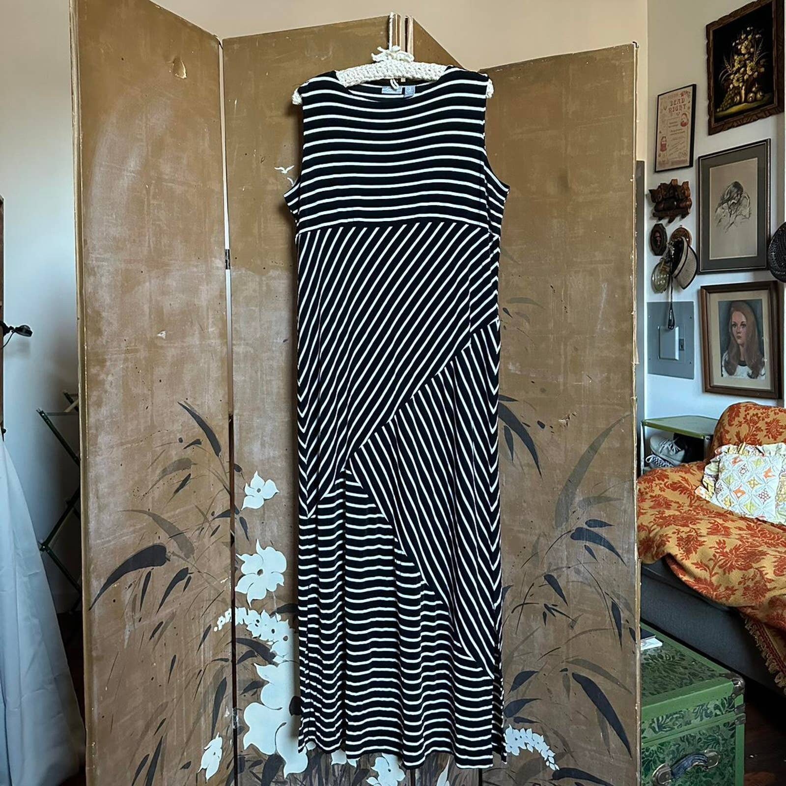chinese dress ladies Marble Print Maxi Dress