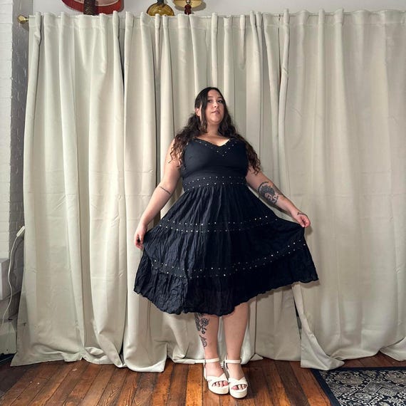 navy blue dress for baby girl S 💖 | remember these betsey johnson tea party dresses that every girl wore  to prom in 2007??? main image 0