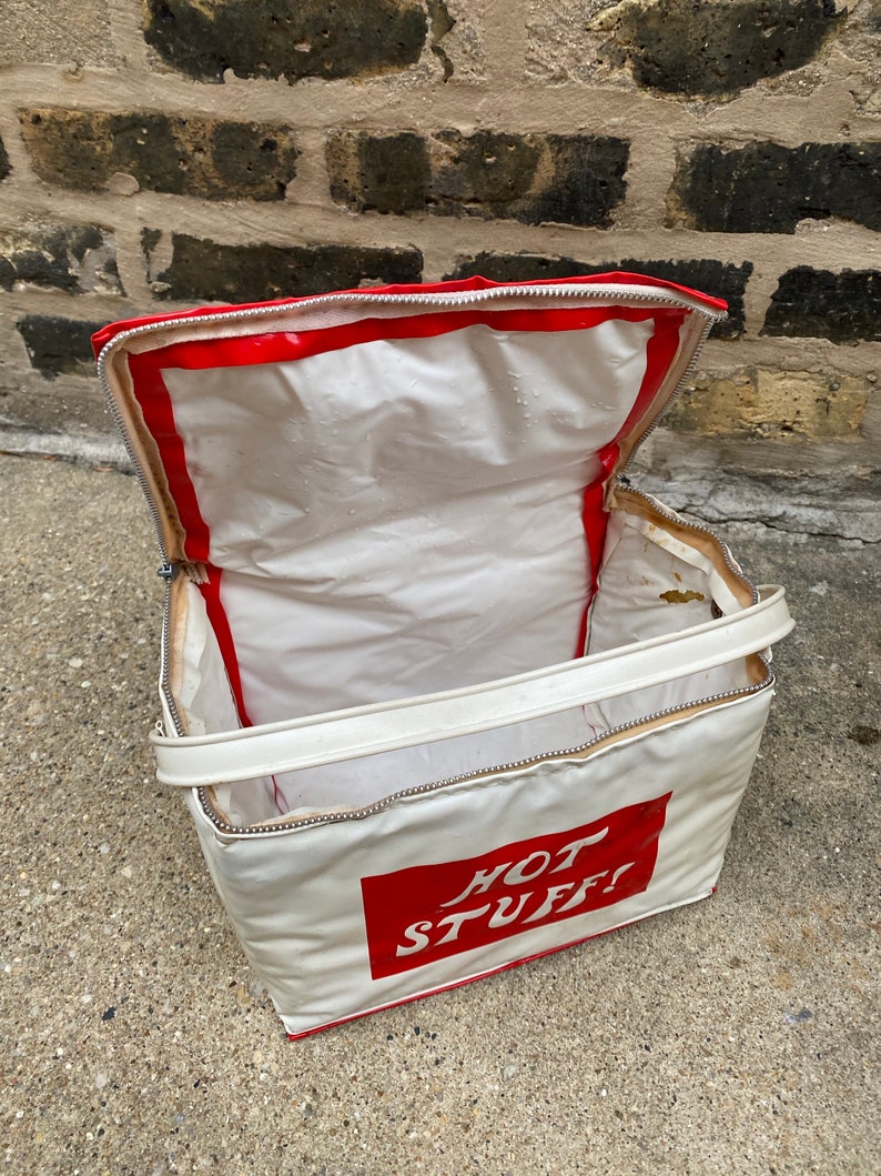 vintage thermal bag Vintage lunch box food storage Vintage bag 60s 70s Hot Stuff Lunchbox Thermal cooler