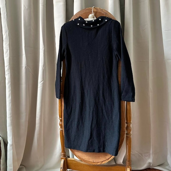 Liz Claiborne Black Knit Dress. Tag size L. Acryl… - image 2