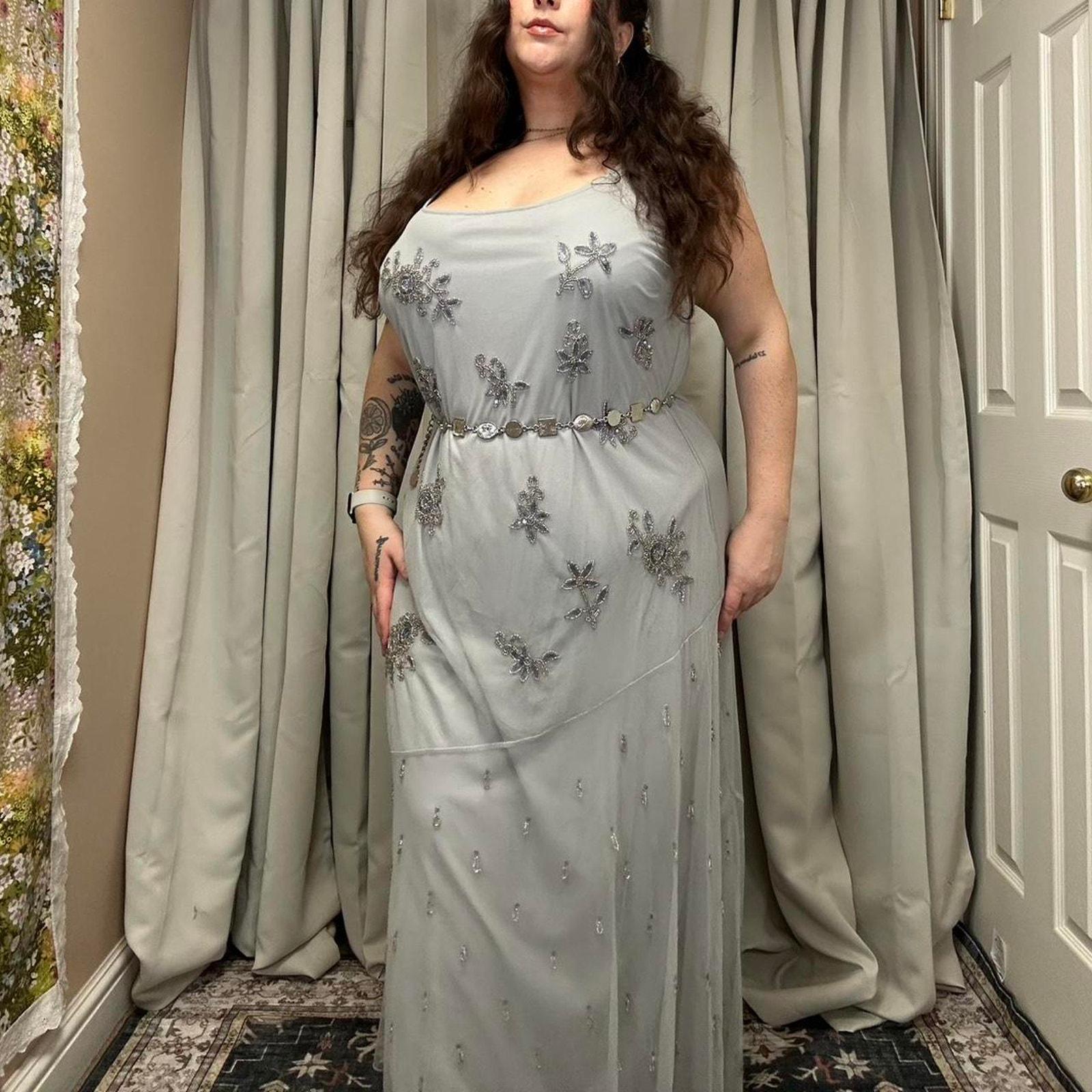 grey beaded maxi dress bedroom furniture Is EBC at Night, Style:Floor Straight Long Skirt