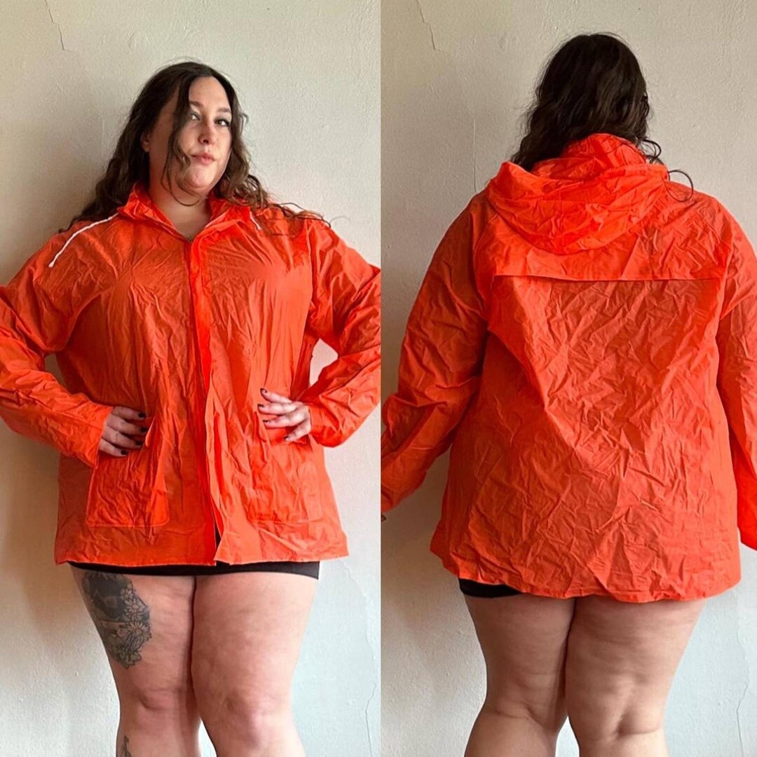 1970s Neon Orange Rain Jacket1970s Neon Orange Rain Jacket. Etsy