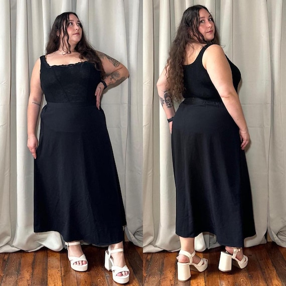 Sag Harbour Women Black Maxi Skirt. Elastic Waist and Back Zip. Tag Size 20W. 100 Polyester. Plus Size Vintage Maxi Skirt 2X 3X Etsy