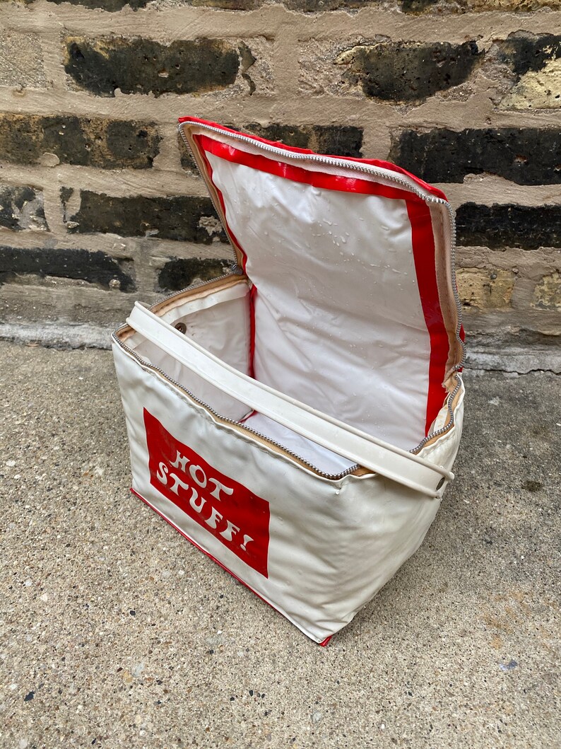 vintage thermal bag Vintage lunch box food storage Vintage bag 60s 70s Hot Stuff Lunchbox Thermal cooler