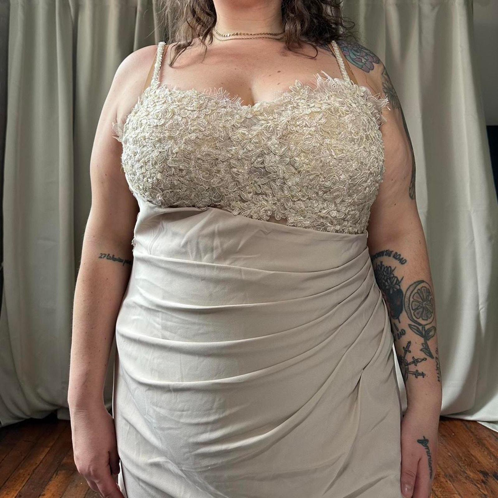 chinese dress ladies 1920s Cream Evelyn Plus Size Gatsby Dress  Flapper Boutique
