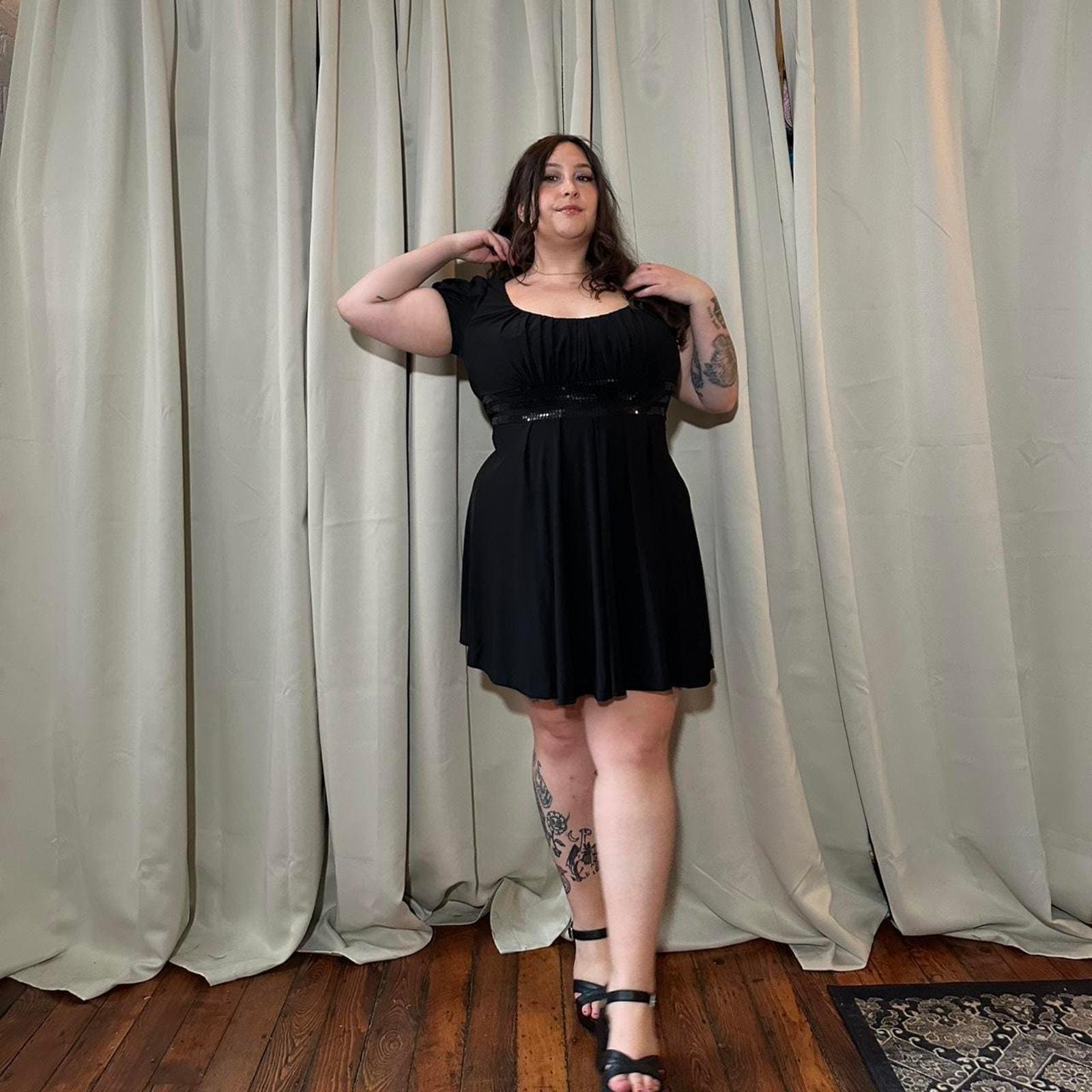 empire waist babydoll dress 2000s Black Mini Dress: Waist, Plus Size Vintage Floral Wrap Dress Flared Gown:Queen Lauren (Champagne liner) Size 16 If you are searching empire waist babydoll dress pattern Girls Fall/Winter