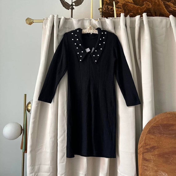 Liz Claiborne Black Knit Dress. Tag size L. Acryl… - image 6