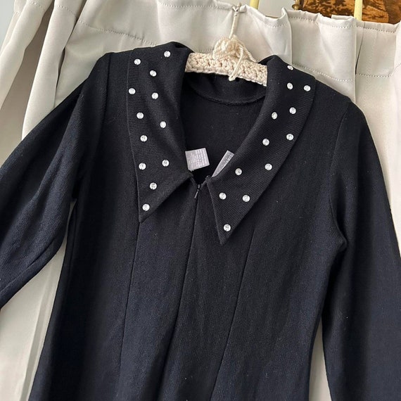 Liz Claiborne Black Knit Dress. Tag size L. Acryl… - image 7