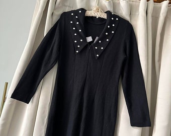Liz Claiborne Black Knit Dress. Tag size L. Acrylic Nylon. Excellent condition. L XL