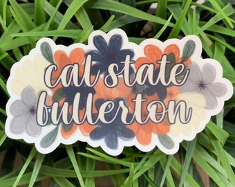 Cal State Fullerton Flower Sticker: Floral CSUF Sticker