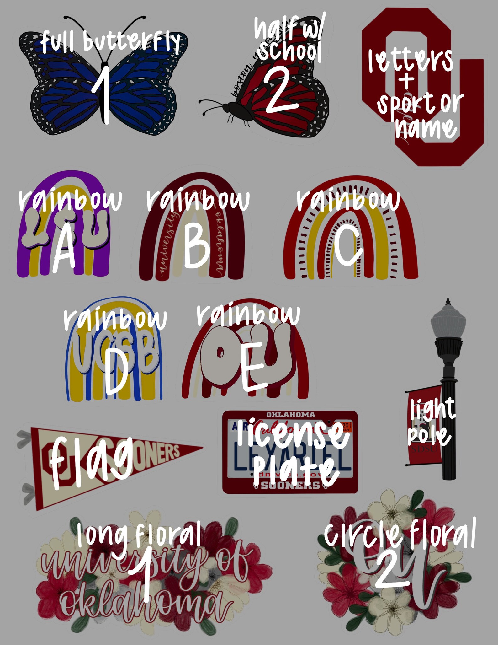 Personalized College Stickers Custom College Stickers Etsy