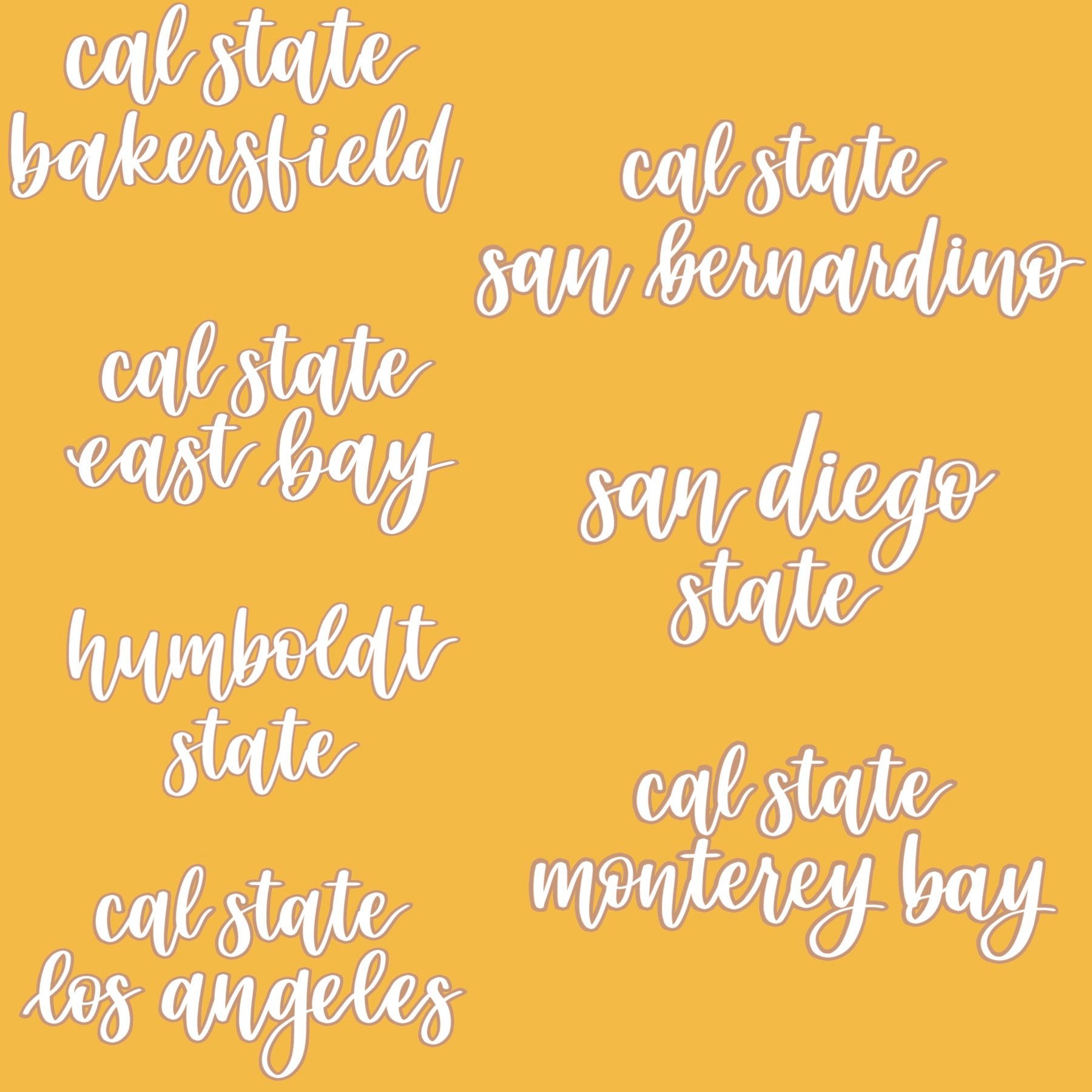 Cal State La Sticker Pastel Floral Cal State Sticker: Waterproof Laptop Decal, San Diego ...