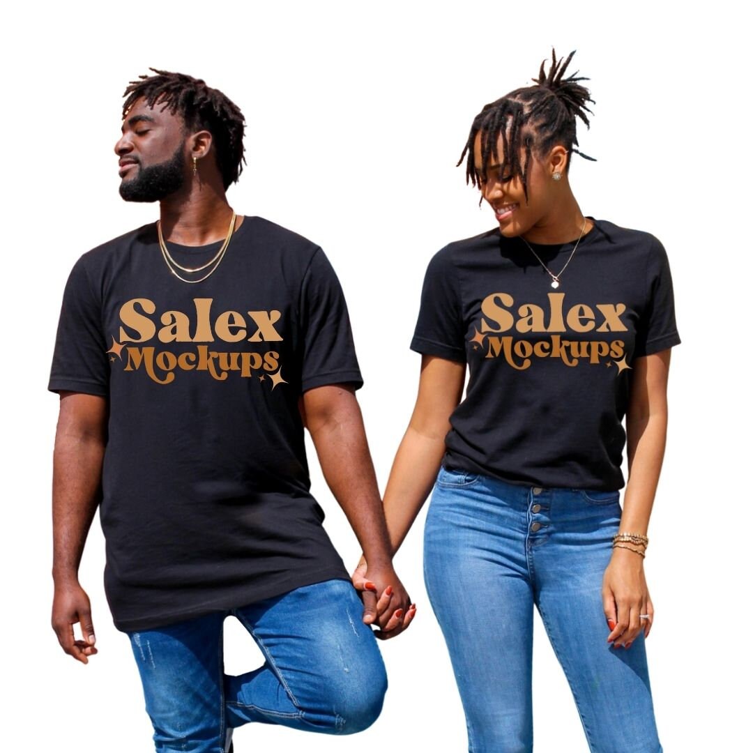 Download Couple Model Mockup Bella Canvas Man and Woman Mockup ...