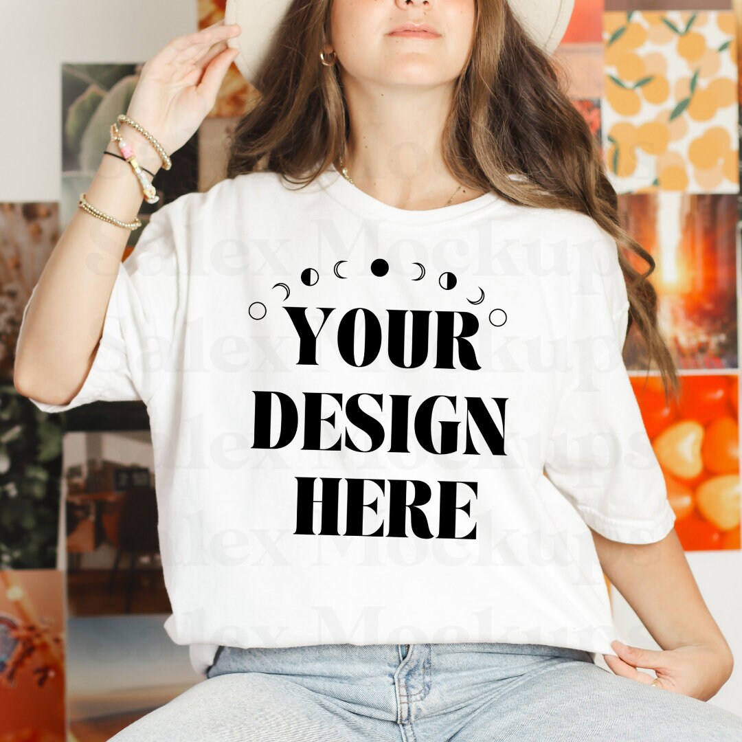 Gildan 5000 Model Mockup, Gildan White Mockup, Gildan Model Mockup