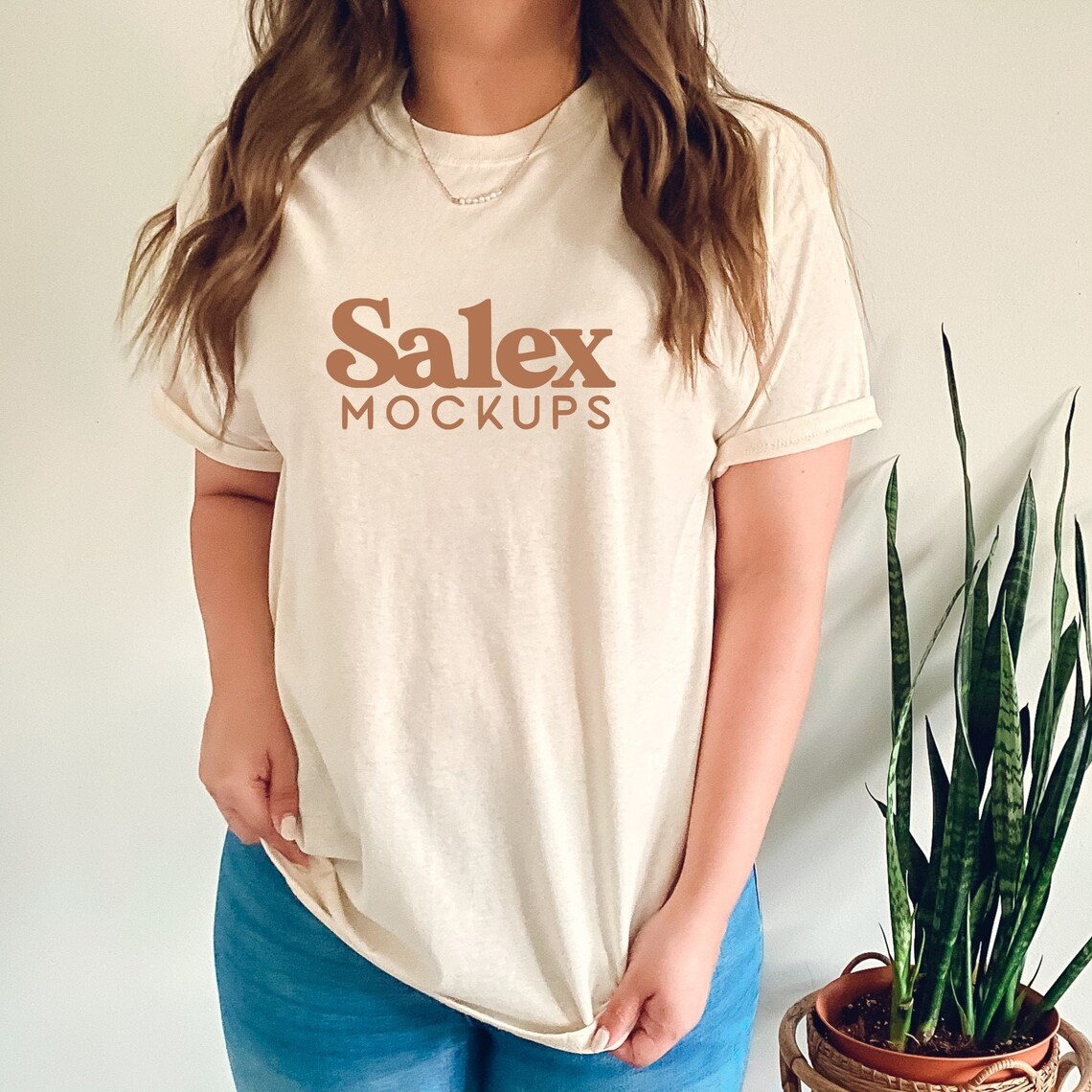 Gildan 5000 Model Mockup Gildan Natural Mockup Gildan