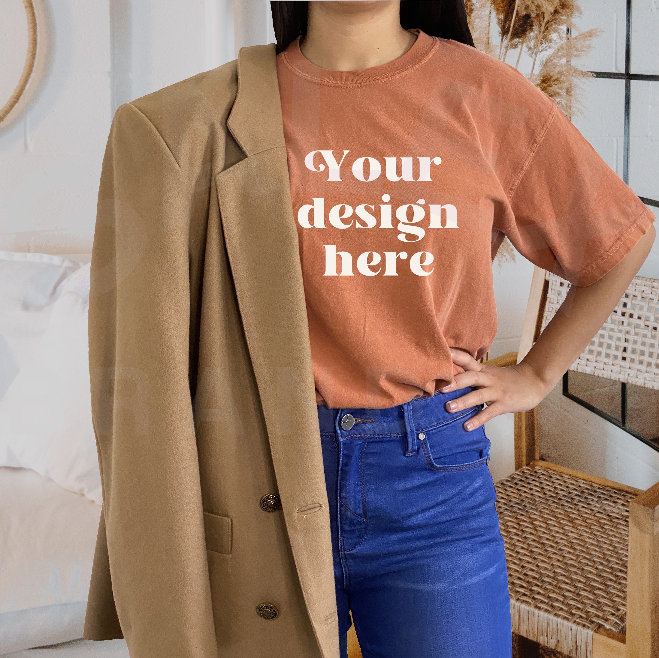 Download Comfort Colors C1717 Yam T-Shirt Mockup Model Mock up | Etsy