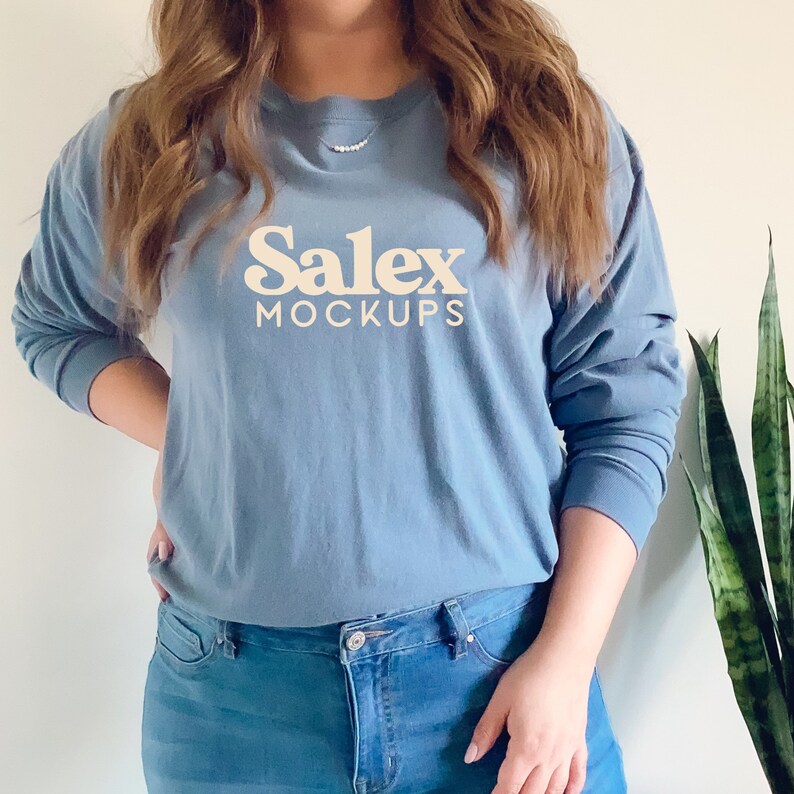 Download Boho Hanging Mockup Comfort Colors 6014 Comfort Color Mockup Comfort Color Blue Jean Long Sleeve Mockup Tshirt Mockup T Shirts Tops Tees