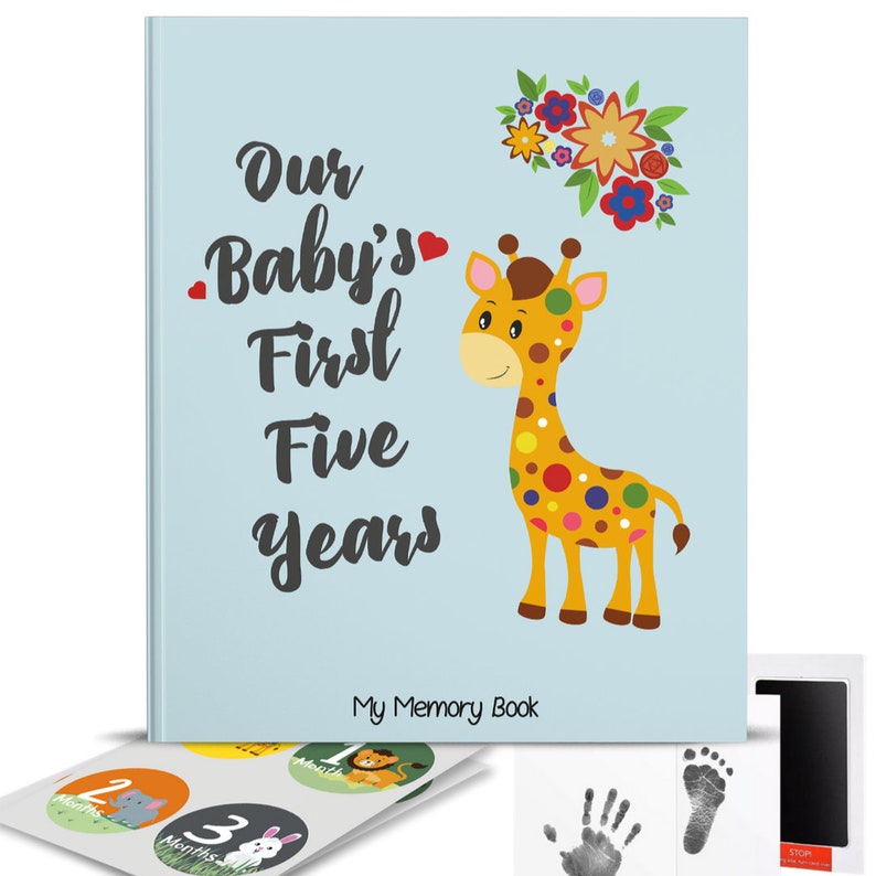 First 5 Years Baby Boy Memory Book Journal Scrapbook With 48 Etsy