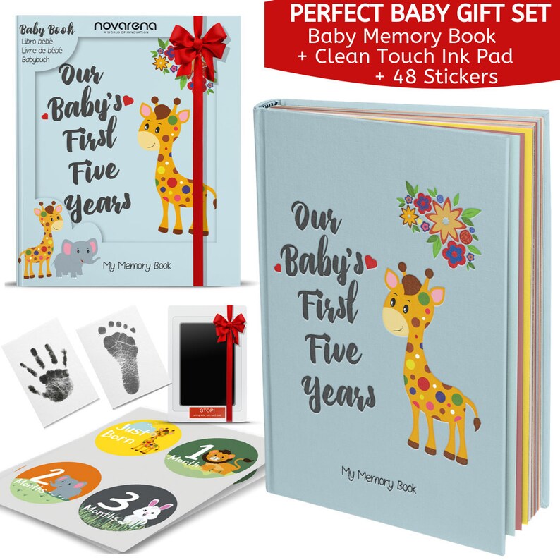 First 5 Years Baby Boy Memory Book Journal Scrapbook With 48 Etsy