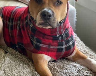 buffalo check dog sweater