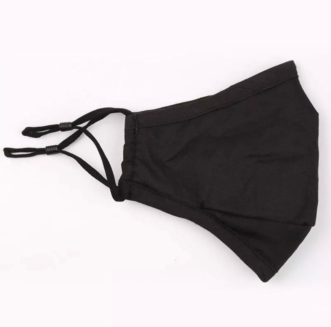 Plain Black Face Mask Solid Black Cotton Face Mask Dark Etsy