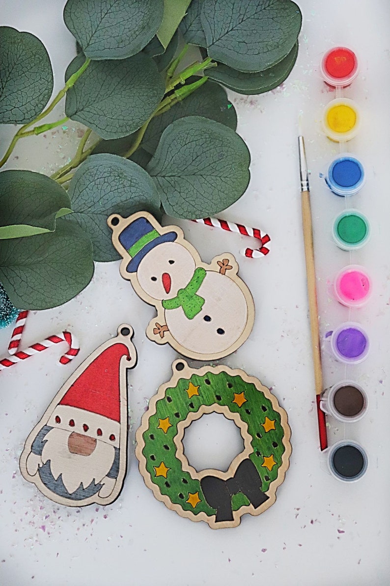 Christmas Ornament Coloring Kit Christmas DIY Ornaments - Etsy