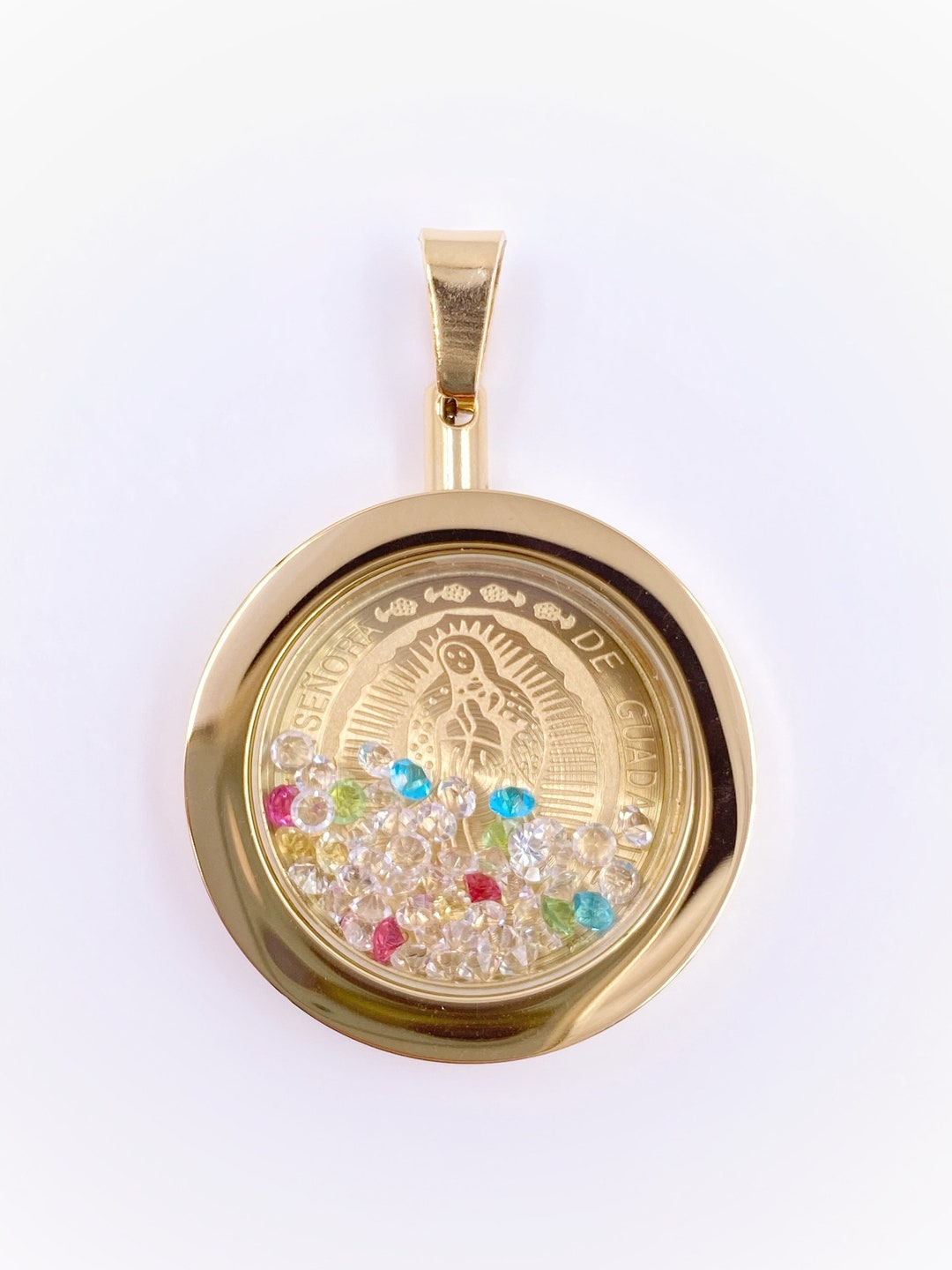 799646c01 Our Lady of Guadalupe Pendant, Gold Plated Virgen De Guadalupe, Virgin ...
