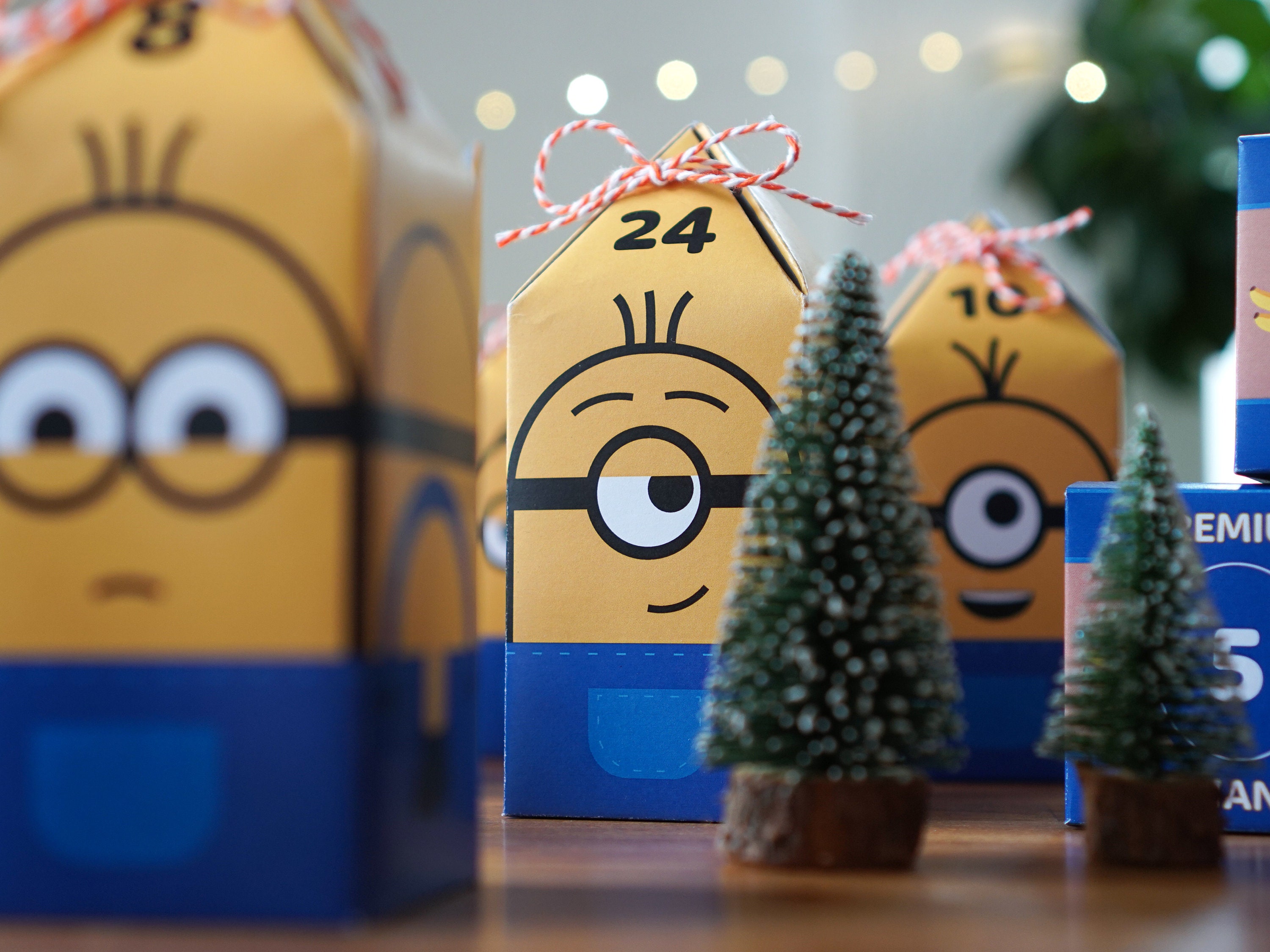 Adventskalender Minions zum Drucken Ausschneiden & Etsy.de