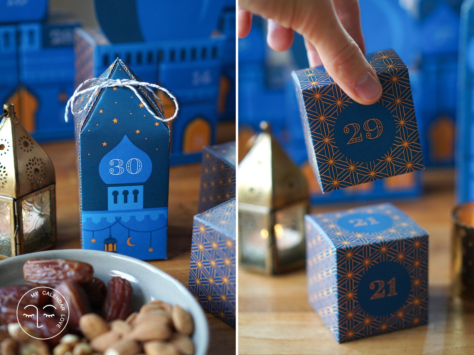 Ramadan Countdown Calendar mosque to Print Cut Etsy