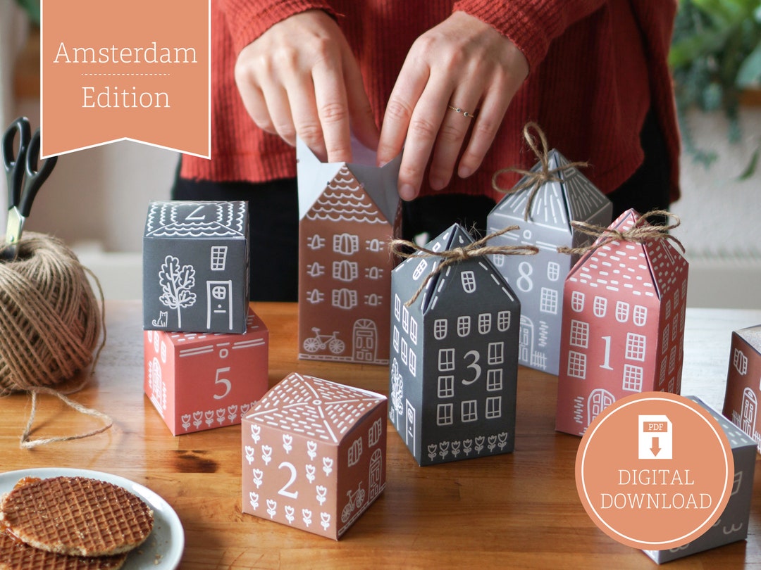 Advent Calendar amsterdam to Print Cut Out & Etsy
