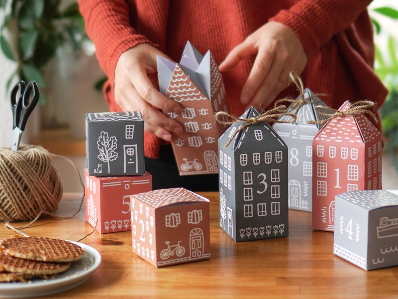Advent Calendar amsterdam to Print Cut Out & Etsy
