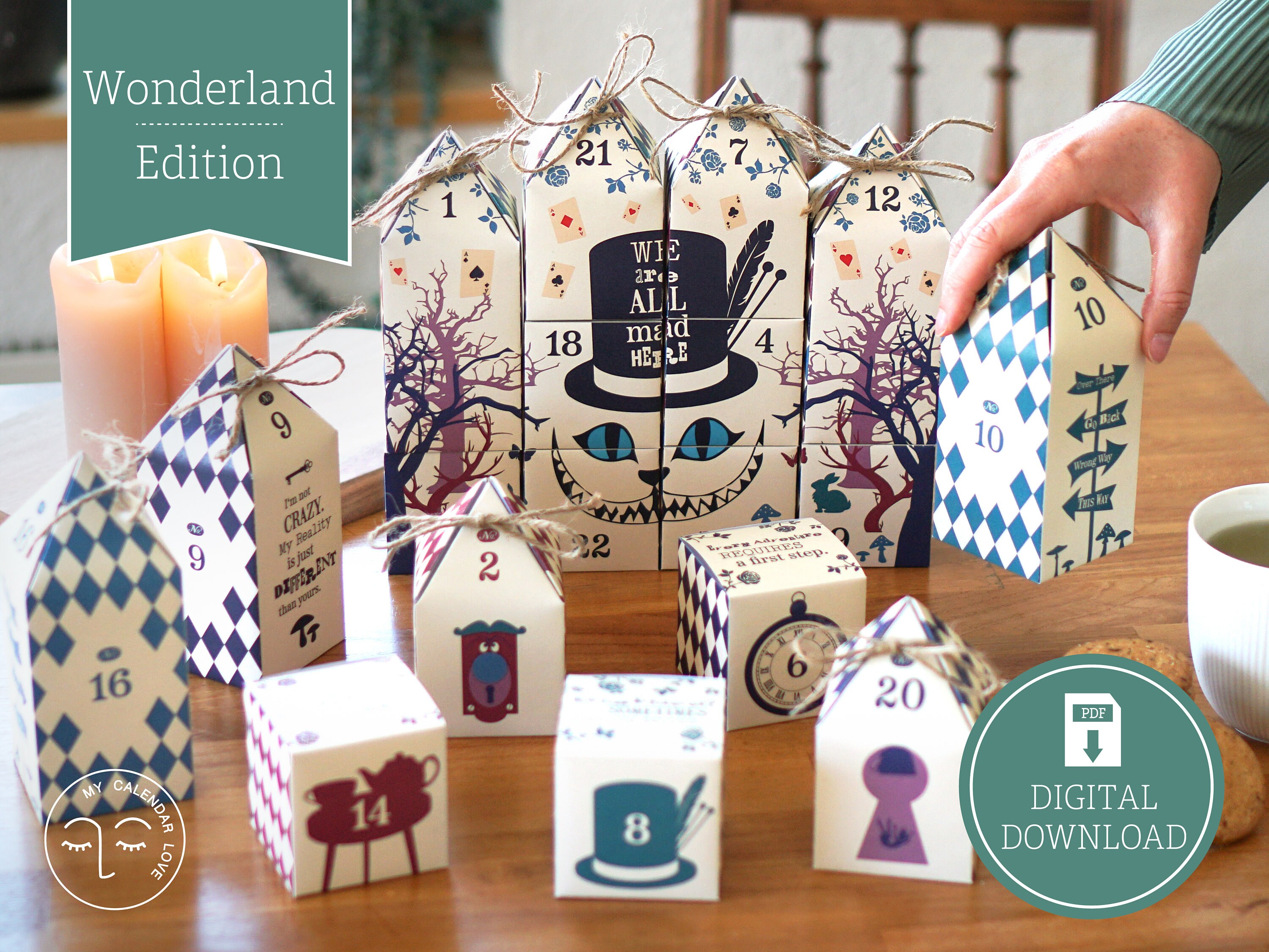 Advent Calendar wonderland to Print Cut Out & - Etsy