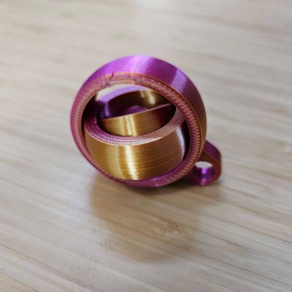 3D Printed Fidget Arc Gyro Gimbal Fidget Toy | Keyring | High Quality 3D Printed Fidget | Spinning Sensory Toy | ADHD Stress Reliever