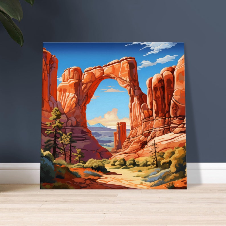 Arches National Park Digital Printable Art File Landscape Landmark Wall ...