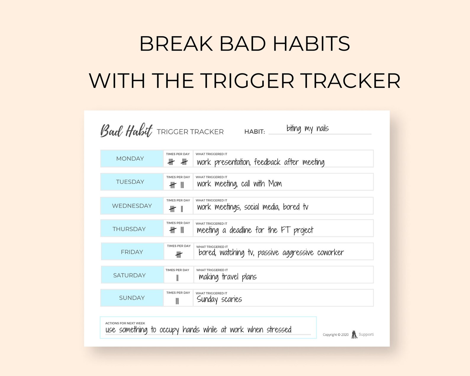 Habit Tracker, Break Habit, Trigger Tracker, Break Bad Habits