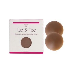 Dark brown reusable silicone nipple covers / nipple pasties