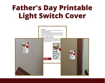 Father's Day Printable Light Switch Cover - Switchplates- Lightswitch Plate - Grandfather, Tie, Wrench, Dad, Gift for Dad, Father's Day Gift