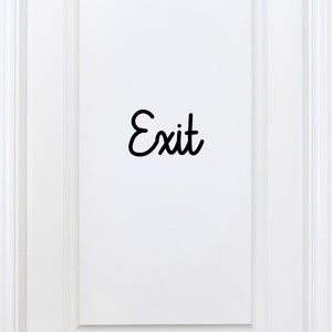 Exit Door Sign Decal - Exit Sign Vinyl Sticker