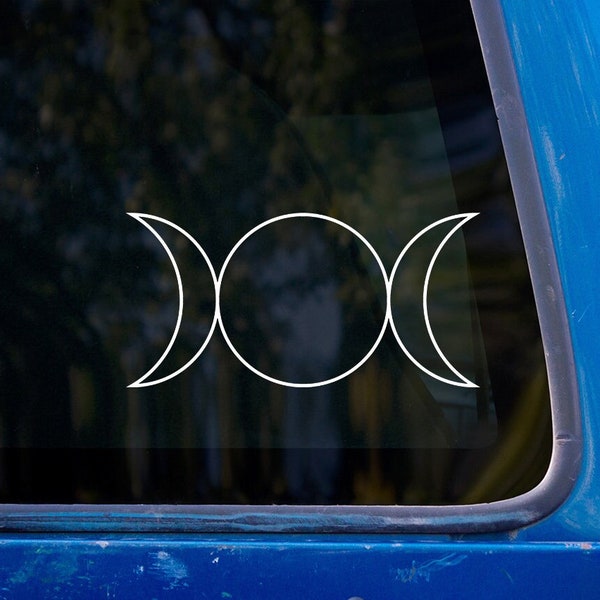 Triple Goddess Sticker Decal - Moon Symbol