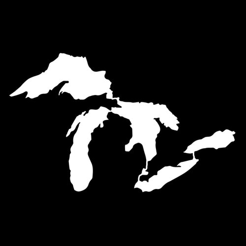 Great Lakes Sticker Decal Michigan Vinyl Car Decal Bumper Etsy
