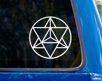 Merkaba Vinyl Sticker Decal - Sacred Geometry Design